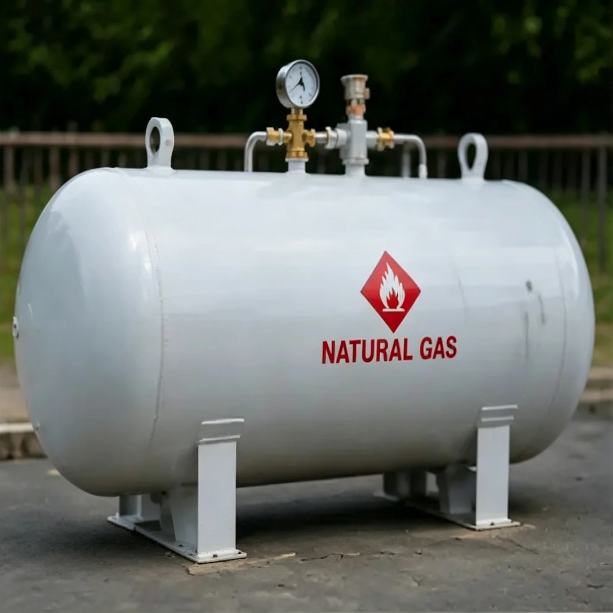 Natural gas blue flame