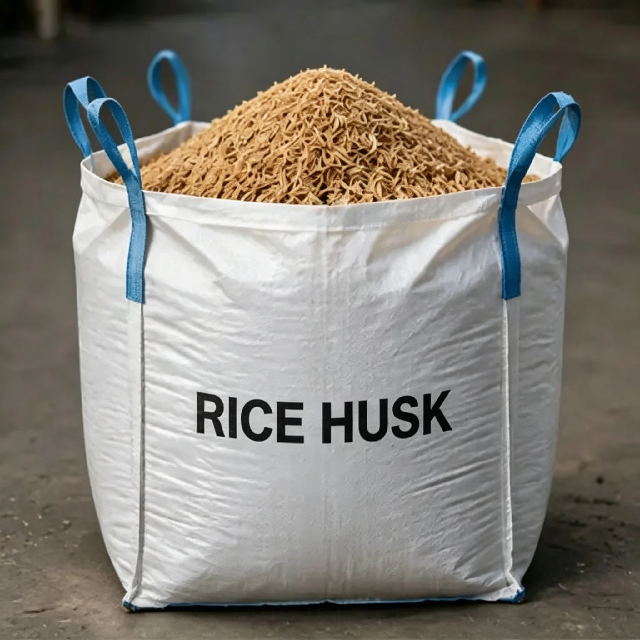 Rice husk pile